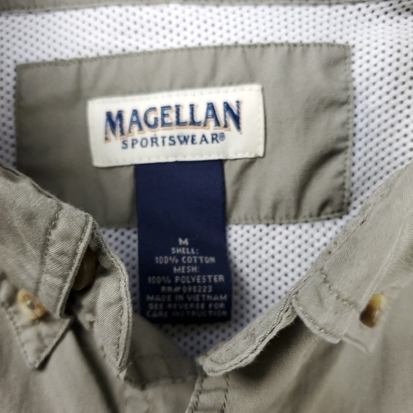 New Magellan Mens Cache Green Outdoor Shirt Med - Picture 12 of 14